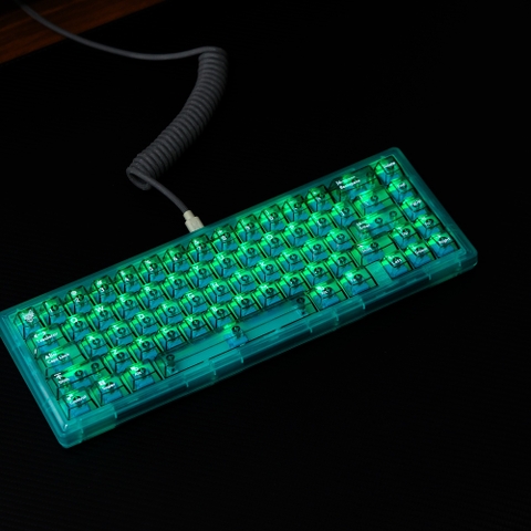 Keycap Cherry Aifei PC Xuyên led - Xanh