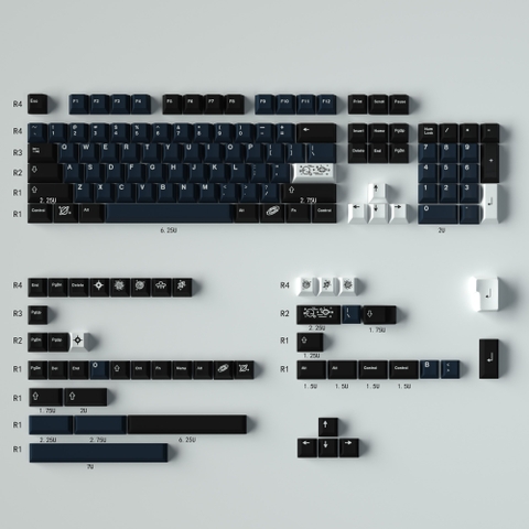 Keycap Cherry Galaxy dark PBT dyesub (Base + Novelties)