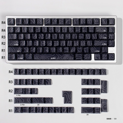 [In Stock] Keycap Cherry Đường Viền PBT Dyesub Xuyên Led