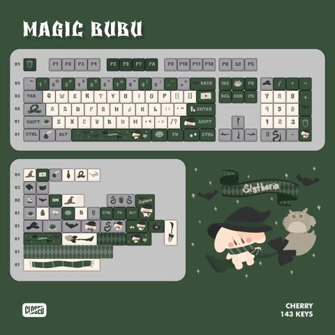 [In Stock] Keycap Cherry WUKDS Slytherin PBT Dyesub