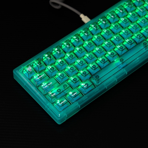 Keycap Cherry Aifei PC Xuyên led - Xanh