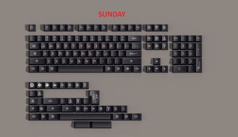 Keycap Walker Cherry Black - Sunday PBT Dyesub