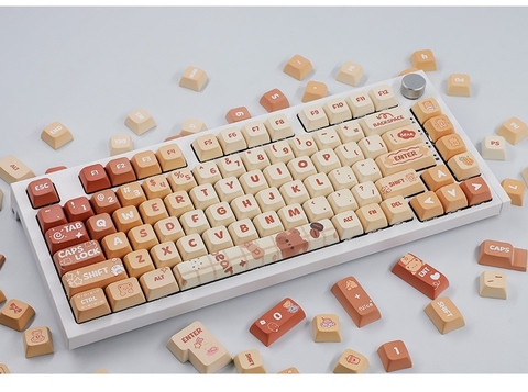 [In-stock] Keycap XDA Caramel Bear PBT Dyesub