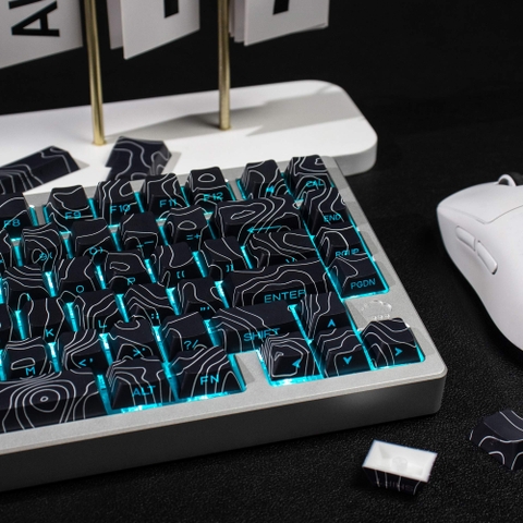 [In Stock] Keycap Cherry Đường Viền PBT Dyesub Xuyên Led