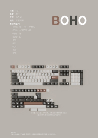 Keycap Walker Cherry  Boho PBT Dyesub
