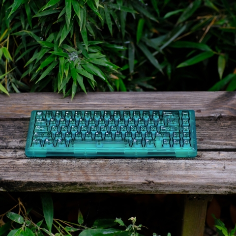 Keycap Cherry Aifei PC Xuyên led - Xanh