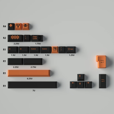 [In Stock] Keycap Cherry Carbon Dark PBT Dyesub