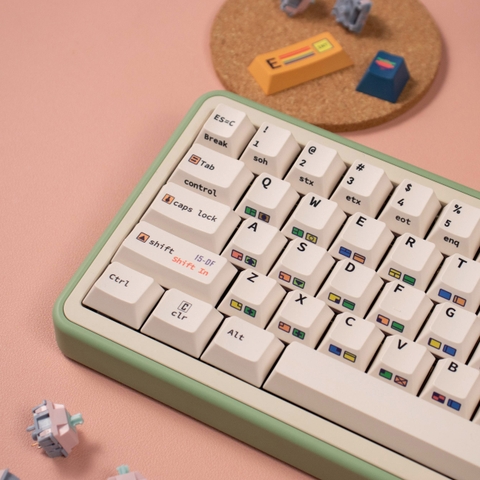 Keycap Cherry C64 trắng PBT dyesub