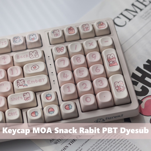 [In-stock] Keycap MOA Snack Rabbit PBT Dyesub