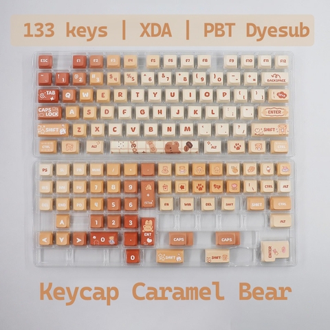 [In-stock] Keycap XDA Caramel Bear PBT Dyesub
