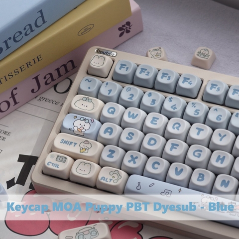 [In-stock] Keycap MOA Puppy PBT Dyesub - Xanh
