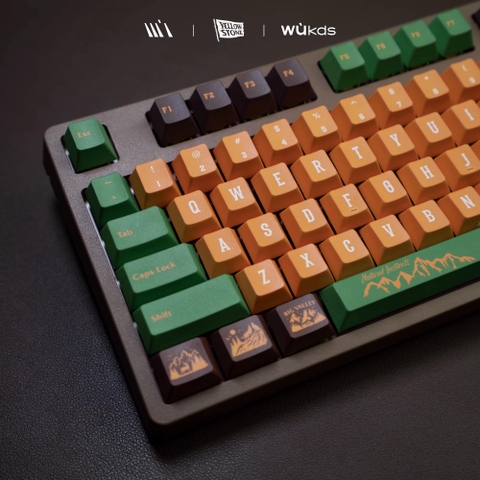 Keycap Cherry Wukds Yellow Stone PBT Dyesub - 172 nút