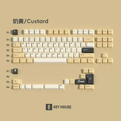 [In Stock] Keycap Key House Cherry Autumn Yellow PBT Dyesub - English