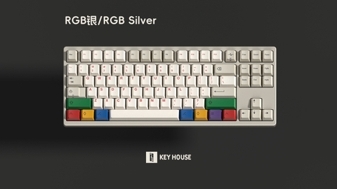 [In Stock] Keycap Key House Cherry RGB Silver PBT Dyesub