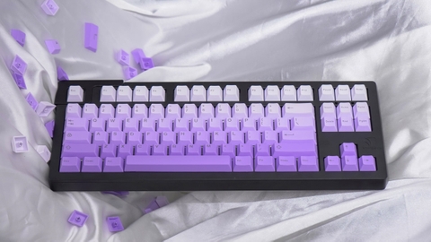 Keycap Cherry Gradient Purple PBT Dyesub (Chữ trên - không xuyên led)
