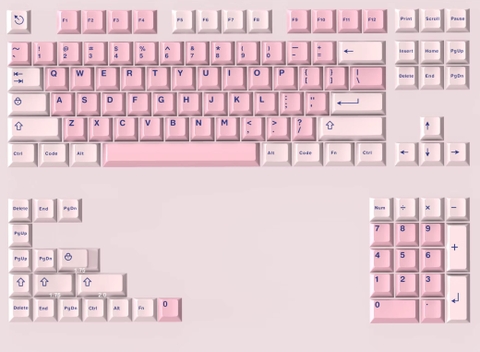 Keycap Cherry Aifei Navy on Pink ABS Doubleshot