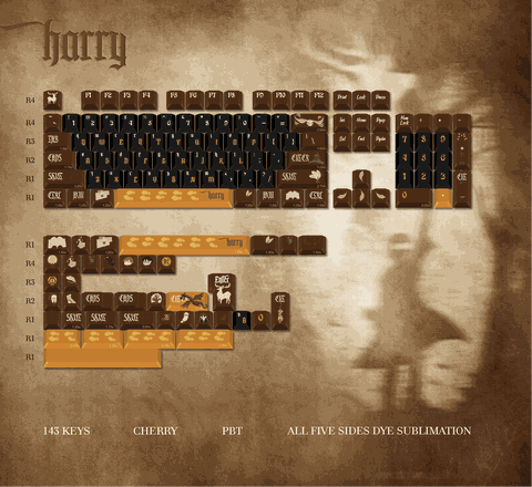 [In Stock] Keycap Cherry WUKDS Harry PBT Dyesub