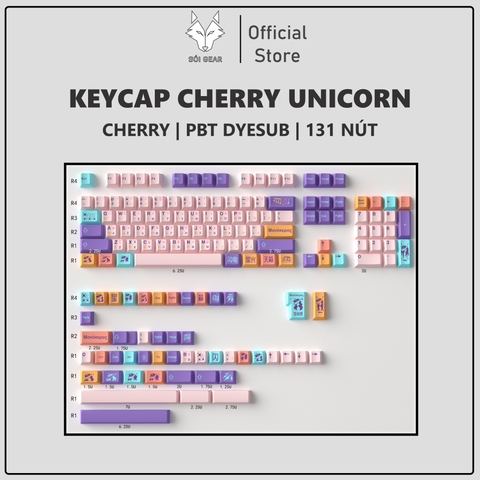 [In Stock] Keycap Cherry Unicorn PBT Dyesub