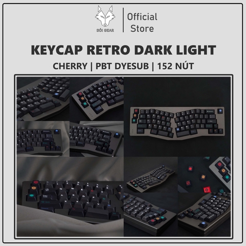 [In Stock] Keycap Cherry Retro Dark Light PBT Dyesub