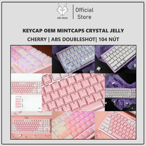 [In Stock] Keycap OEM Mintcaps Crystal Jelly ABS Doubleshot