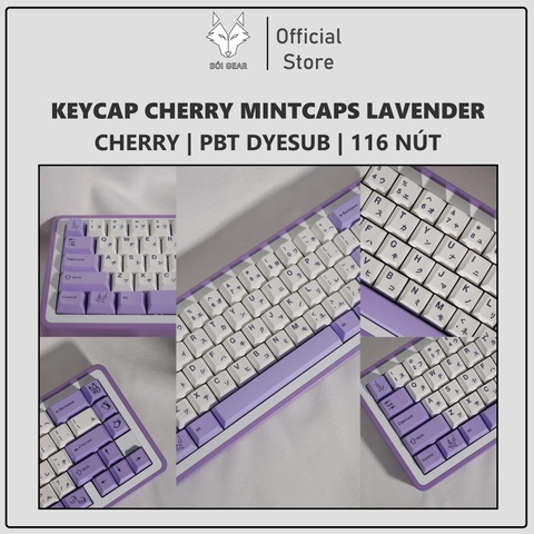 [In Stock] Keycap Cherry Mintcaps Lavender PBT Dyesub