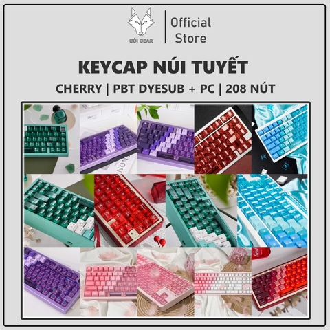 [In Stock] Keycap Cherry Mintcaps Núi Tuyết PBT+PC