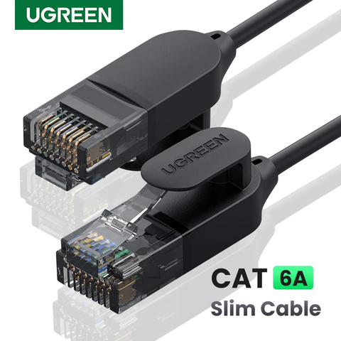 Cáp mạng cat6a UTP od2.8 siêu nhỏ thuần đồng Ugreen NW122 tốc độ 10000Mbps