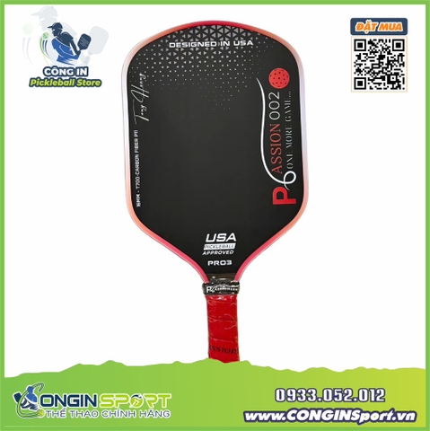 VỢT PICKLEBALL PASSION002 THƯƠNG HIỆU MỸ - PRO3 T700 Carbon Fiber P11 (Mẫu mới nhất T12/2024)