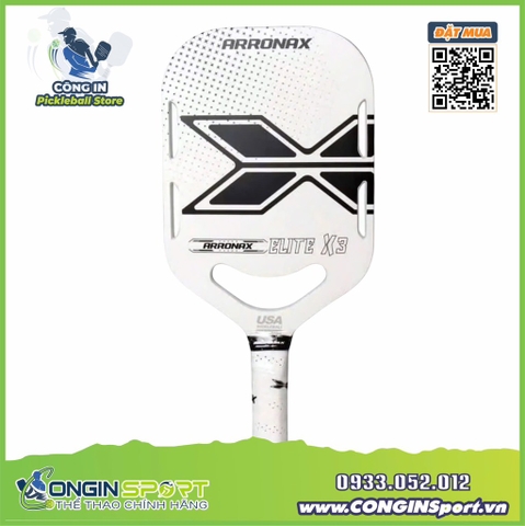 VỢT PICKLEBALL ARRONAX CHÍNH HÃNG - Elite X3, Sợi carbon siêu nhẹ, khả năng kiểm soát vượt trội, chuẩn USAPA