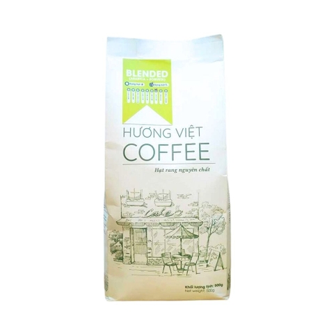 Cà phê Hương Việt Blended 7 rang mộc gói 500g 70% Arabica - Made in Việt Nam