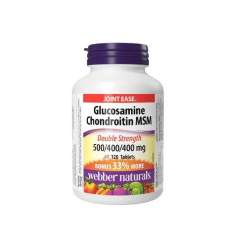 Viên uống bổ sung Glucosamin, Chondrotin, MSM L/120v WEBBER NATURALS giảm đau, thoái hóa khớp