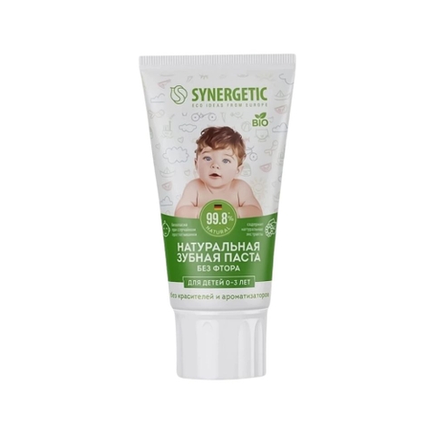 Kem đánh răng thiên nhiên SYNERGETIC hương Hoa Cúc và Yến Mạch (0-3 tuổi)