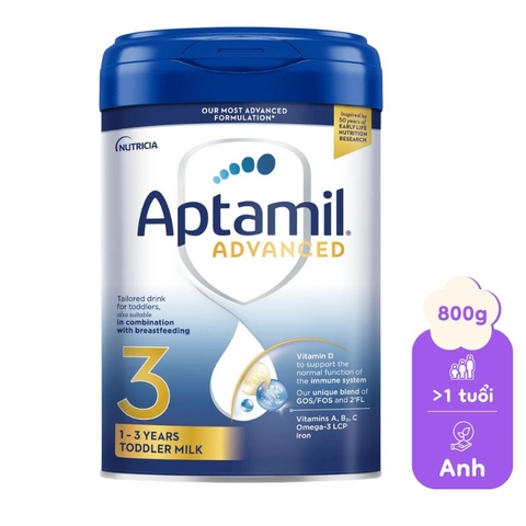 Sữa Aptamil Advanced số 3 800g của Anh cho trẻ từ 1 tuổi trở lên