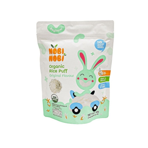 Thực phẩm bổ sung bánh gạo ăn dặm hữu cơ cho bé Nobi Nobi vị truyền thống 40g