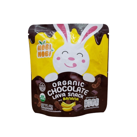Thực phẩm bổ sung bánh snack socola hữu cơ Nobi Nobi vị chuối 20g