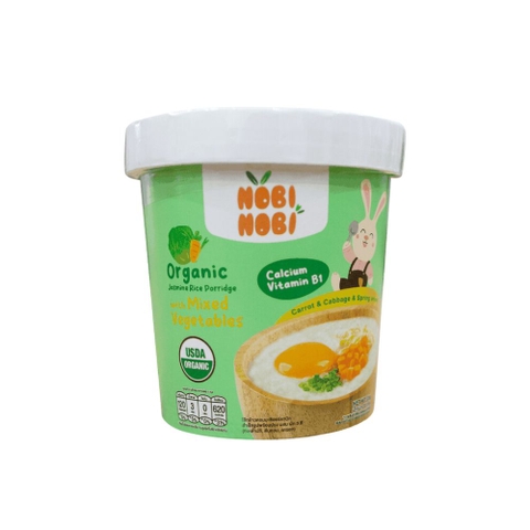 Thực phẩm bổ sung cháo gạo Jasmine hữu cơ Nobi Nobi vị rau củ 35g