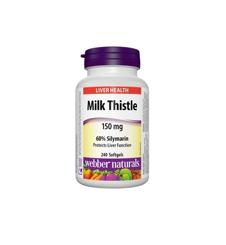 Viên uống Milk Thistle L/240v WEBBER NATURALS bảo vệ & hỗ trợ chức năng gan
