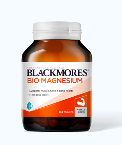 Viên uống Bio Magnesium L/100v BLACKMORES Hỗ trợ ngăn chuột rút, tăng chức năng cơ bắp