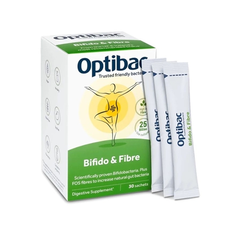 Men vi sinh Optibac trị táo bón hộp xanh lá - Italy - hộp 30 gói
