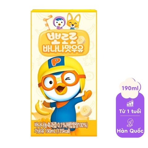 Sữa dinh dưỡng Pororo 190ml - Vị chuối 8809754270194
