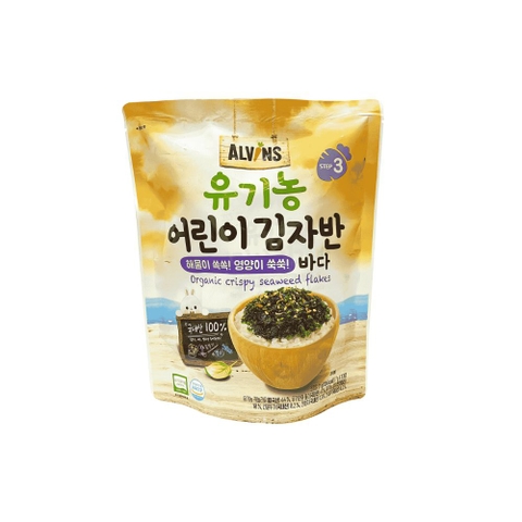 Rong biển rắc cơm hữu cơ vị hải sản Alvins 21g