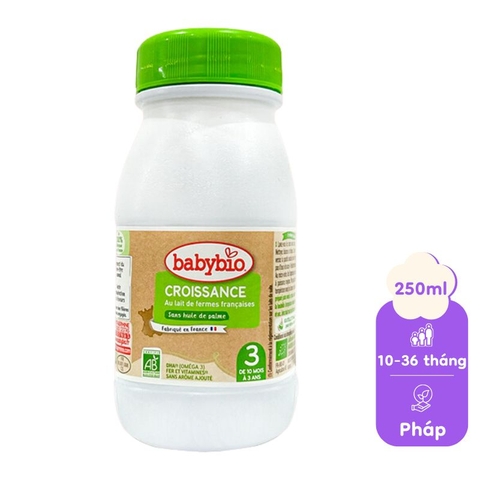 Sữa dinh dưỡng tăng trưởng hữu cơ Babybio 250ml