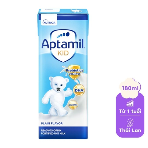 Sữa nước pha sẵn Aptamil (Xanh) KID UHT 180ml - (Lốc 3 hộp)