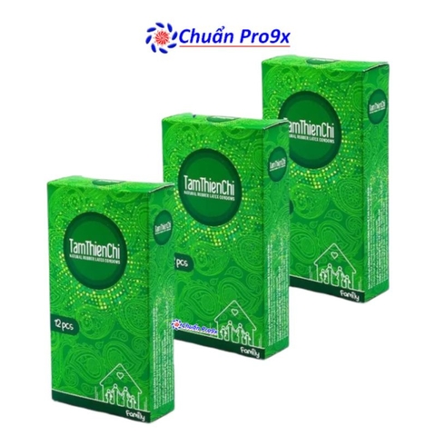 36 Bao cao su Tâm Thiện Chí Gia đình mỏng trơn, 3 hộp x 12 cái