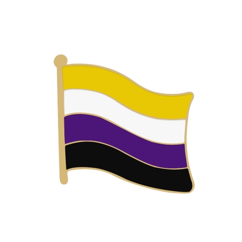 Ghim Cài LGBT Phi Nhị Nguyên Giới (Non-binary Flag)