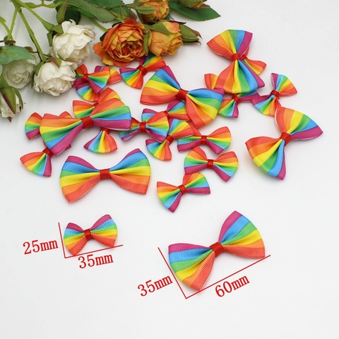 Kẹp Tóc Nơ Sọc Cầu Vồng Rực Rỡ