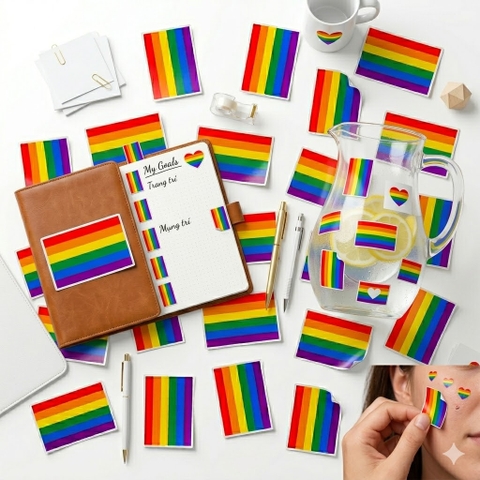 Sticker Cầu Vồng LGBT 3x5cm - Shop LGBT