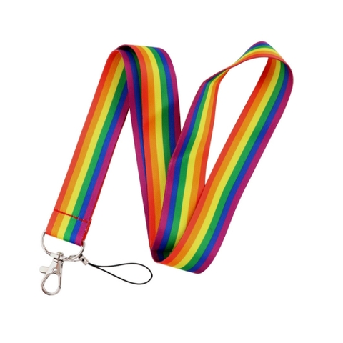 Dây đeo LGBT cầu vồng lục sắc móc khóa