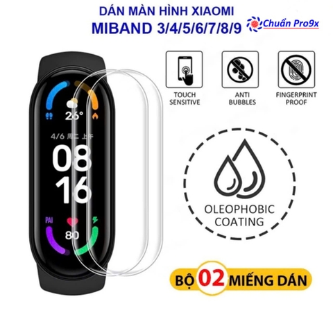 Bộ 2 miếng dán màn hình Xiaomi Miband ( Xiaomi Smart Band ) 3 4 5 6 7 8 9