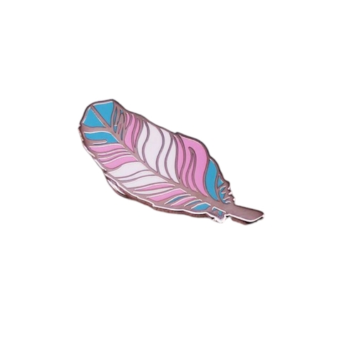 Ghim cài hình lông vũ LGBT Transgender Chuyển Giới